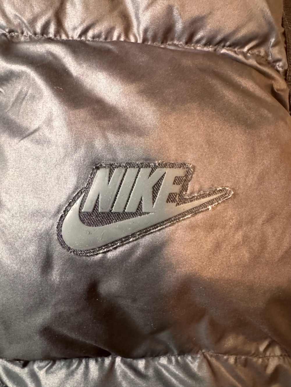 Nike Black Quilted Jacket with Embossed Logo